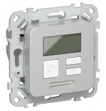 FLITE Термостат электронный с дисплеем 16А Т-ФлА алюминий  FI-RT11-K47  IEK