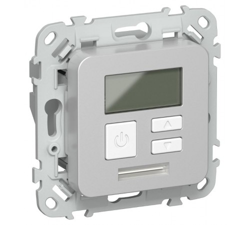 FLITE Термостат электронный с дисплеем 16А Т-ФлА алюминий  FI-RT11-K47  IEK