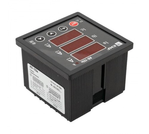 Амперметр AD-723s цифровой на панель 72x72 (квадратный вырез) трехфазный в коротком корпусе PROxima  AD-723s  EKF