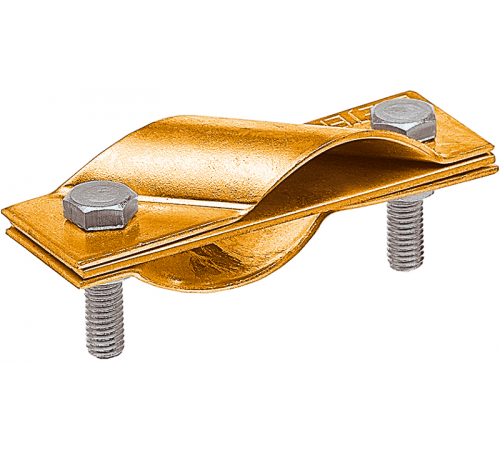 Зажим заземления стержень - стержень диагональный, латунь90531-1Ezetek