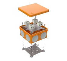 Коробка огнестойкая для о/п двухкомпонентная 60-0300-FR6.0-8 Е15-Е60 (латунь) 100х100х50 IP66 8p, 6.0 мм.кв. 60-0300-FR6.0-8-Е60  Промрукав