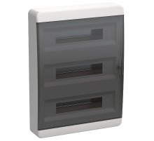 Корпус пластиковый навесной на 54 модулей ЩРН-П-54 IP41 черная прозрачная дверь TEKFOR  TF5-KP12-N-54-41-K01-K03  IEK