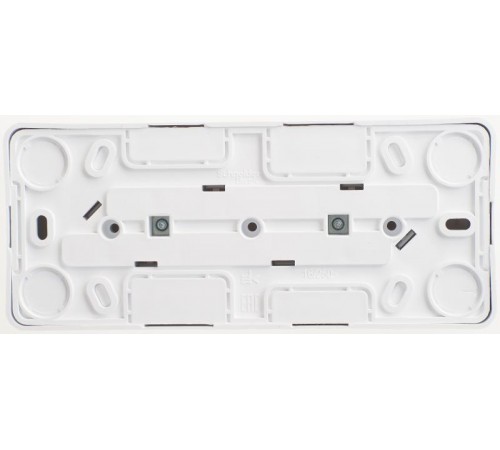 Этюд Белый О/У Розетка 3-ая без заземления без шторок 16А 250B  PA16-009B  SE