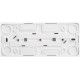 Этюд Белый О/У Розетка 3-ая без заземления без шторок 16А 250B  PA16-009B  SE