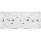 Этюд Белый О/У Розетка 3-ая без заземления без шторок 16А 250B  PA16-009B  SE