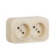 Quteo Слоновая кость Розетка 2-я без заземления  782261  Legrand