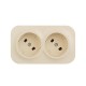 Quteo Слоновая кость Розетка 2-я без заземления  782261  Legrand