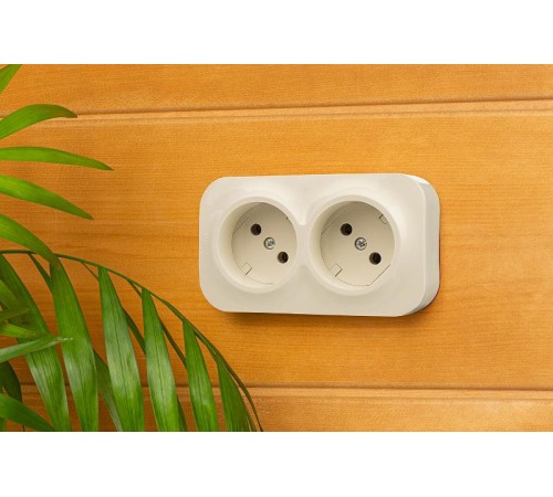 Quteo Слоновая кость Розетка 2-я без заземления  782261  Legrand