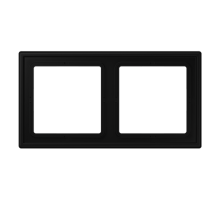 Рамка 2 поста; термопласт; черный матовый  LSZ982BFSWM  Jung
