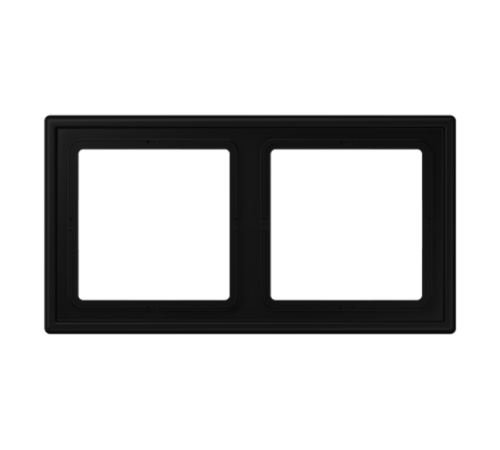 Рамка 2 поста; термопласт; черный матовый  LSZ982BFSWM  Jung