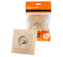 Розетка SAT (F-разъем) 0-2400МГц сосна "Лама"  SQ1815-0321  TDM