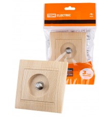 Розетка SAT (F-разъем) 0-2400МГц сосна "Лама"  SQ1815-0321  TDM