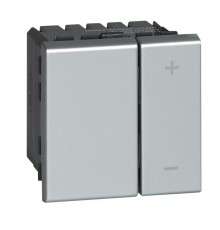 Светорегулятор ECO - Программа Mosaic - 2 модуля - без нейтрали - 2-проводной - 400 Вт - алюминий  079207  Legrand