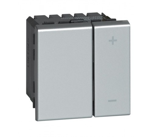 Светорегулятор ECO - Программа Mosaic - 2 модуля - без нейтрали - 2-проводной - 400 Вт - алюминий  079207  Legrand