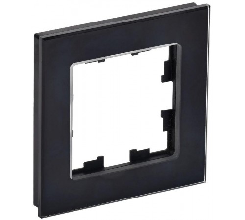 BRITE Рамка 1-ая РУ-1-2-БрЧ стекло черный  BR-M12-G-K02  IEK