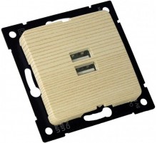 РС-USB-420-02 Розетка "Мастер" USB, С/У, механизм, цвет сосна  РС-USB-420-02  HEGEL