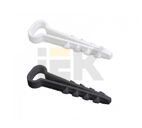 Дюбель хомут 5х8мм нейлон белый (100шт)   UHH35-5-8-100  IEK