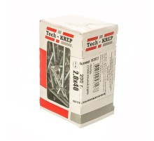 Гвоздь строительный оцинкованный 2,0х40 (200 г) - коробка с окном  102027  Tech-KREP