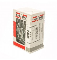 Гвоздь строительный оцинкованный 2,0х40 (200 г) - коробка с окном  102027  Tech-KREP