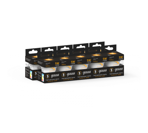 Лампа светодиодная LED 5W MR16 GU10-dim 3000K диммир.  101506105-D  Gauss