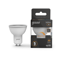Лампа светодиодная LED 5W MR16 GU10-dim 3000K диммир.  101506105-D  Gauss