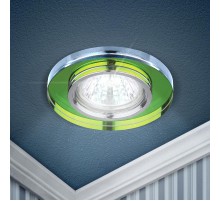 Светильник точечный встраиваемый под лампу DK7 50Вт MR16 хром/мультиколор  C0043737  ЭРА