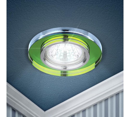 Светильник точечный встраиваемый под лампу DK7 50Вт MR16 хром/мультиколор  C0043737  ЭРА