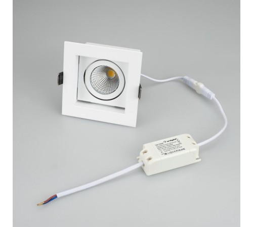 Светильник CL-KARDAN-S102x102-9W Warm (WH, 38 deg)  024137  Arlight