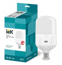 Лампа светодиодная LED 50Вт Е27 230В 4000К HP  LLE-HP-50-230-40-E27  IEK