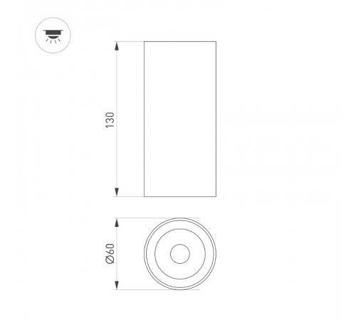 Светильник SP-GABI-SURFACE-R60-12W Day4000 (BK, 60 deg, 230V) (Arlight, IP40 Металл, 5 лет)  052340 Arlight                              