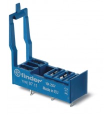 Розетка для монтажа на плате для реле 46.61; в комплекте пластиковая клипса  9711  Finder