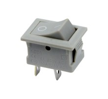 Выключатель клавишный 250V 6А (2с) ON-OFF серый Mini  36-2113  REXANT