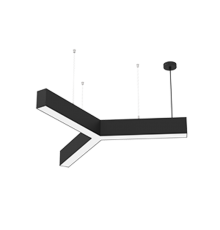 Светодиодный светильник X-line Y-образный 45 Вт 3000 К 790x912x100 мм черный муар и торцевыми крышками (4 шт.)  V1-R0-9Y823-02OP0-4004530  VARTON