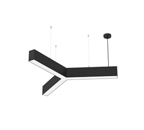 Светодиодный светильник X-line Y-образный 30 Вт 3000 К 790x912x100 мм черный муар и торцевыми крышками (4 шт.)  V1-R0-9Y823-02OP0-4003030  VARTON