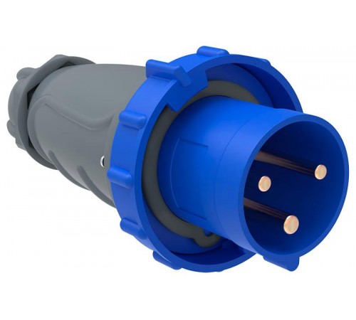 Вилка переносная ССИ-033 63А-6ч/200-250В 2Р+РЕ IP67 MAGNUM  PSN01-063-3  IEK