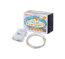 Гирлянда светодиодная "Роса100" 100LED, 10м, 3000К, 3хАА, наружное использование, IP65,  SQ0361-0058  TDM ELECTRIC