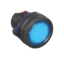 Головка кнопки плоская прозрачная с  фиксацией, синяя  M22P-FLLBP  DKC