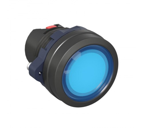 Головка кнопки плоская прозрачная с  фиксацией, синяя  M22P-FLLBP  DKC