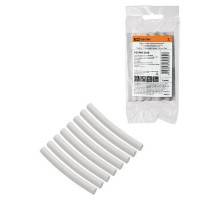 Набор трубок термоусаживаемых, не поддерживающих горение, клеевых, длиной 10 см ТТкНГ(3:1) "Моноцвет, белый 7,9/2,65 "  SQ0548-2806  TDM