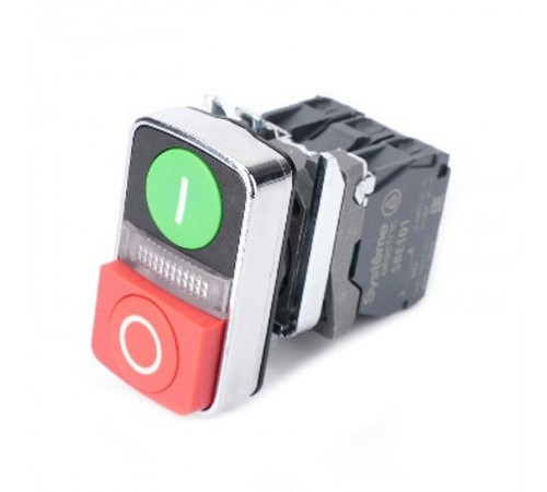 Кн SB4 двойн в сборе модуль 22мм з"I"+сиг ламп+кр выст "О" металл 230ВАС 1НО+1НЗ  SB4BW73731M5  SE