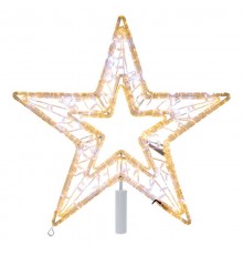 Светодиодная фигура Звезда 80 см, 80 светодиодов, с трубой и подвесом, цвет свечения теплый белый/белый  514-273  NEON-NIGHT