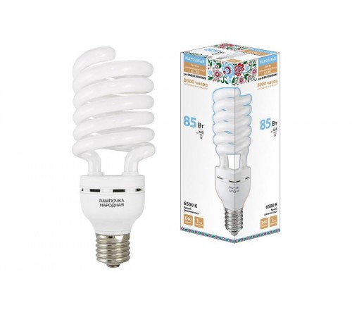 Лампа энергосберегающая КЛЛ  85Вт Е40 865 cпираль НЛ-HS  SQ0347-0045  TDM