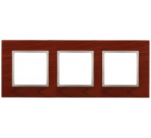 14-5303-08 Рамка на 3 поста, дерево, Эра Elegance, вишня+шамп  Б0034579  ЭРА