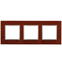 14-5303-08 Рамка на 3 поста, дерево, Эра Elegance, вишня+шамп  Б0034579  ЭРА