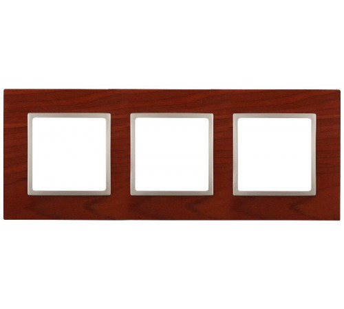 14-5303-08 Рамка на 3 поста, дерево, Эра Elegance, вишня+шамп  Б0034579  ЭРА