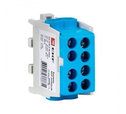 Клемма распределительная КСР с двойным винтом 2x25/2x16 синяя PROxima  ksr-2.25-2.16-blue  EKF