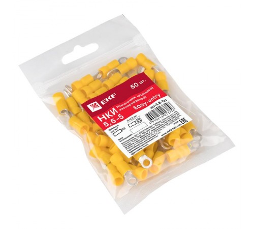Наконечник кольцевой изолированный НКИ 5.5-5 (50шт.) EKF PROxima  nki-5.5-5n  EKF