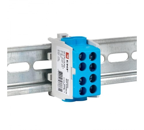 Клемма распределительная КСР с двойным винтом 2x25/2x16 синяя PROxima  ksr-2.25-2.16-blue  EKF