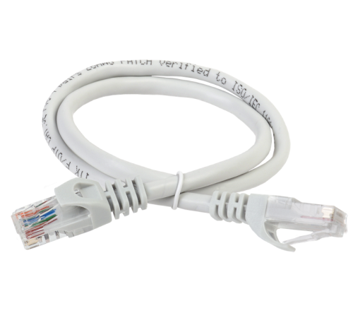 Коммутационный шнур (патч-корд), кат.5Е UTP, 5м, серый  PC01-C5EU-5M  ITK