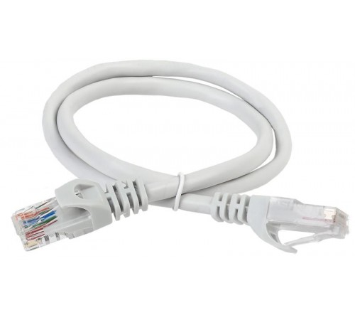 Коммутационный шнур (патч-корд), кат.5Е UTP, 3м, серый  PC01-C5EU-3M  ITK